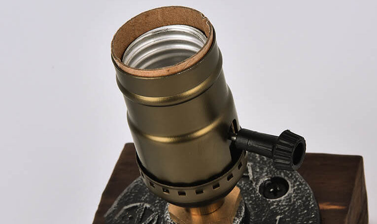 Vintage Industrial Eisen Glühbirne 1-Licht Tischlampe