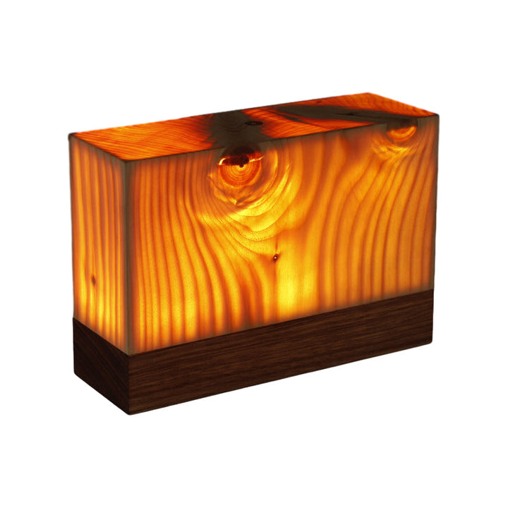 Stylische LED Tischlampe - WoodGlow