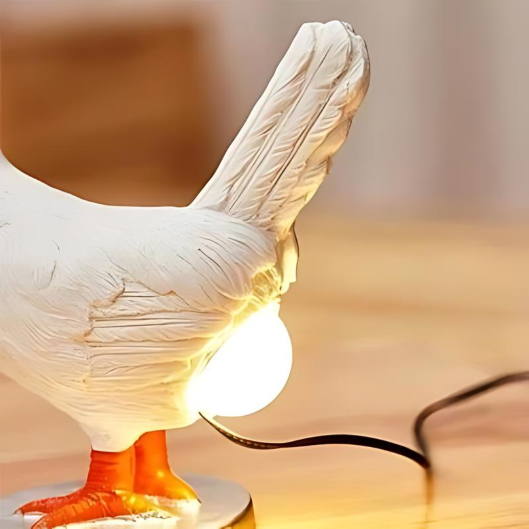 EggGlow Tischlampe Charmante Hühnerform mit warmem LED-Licht