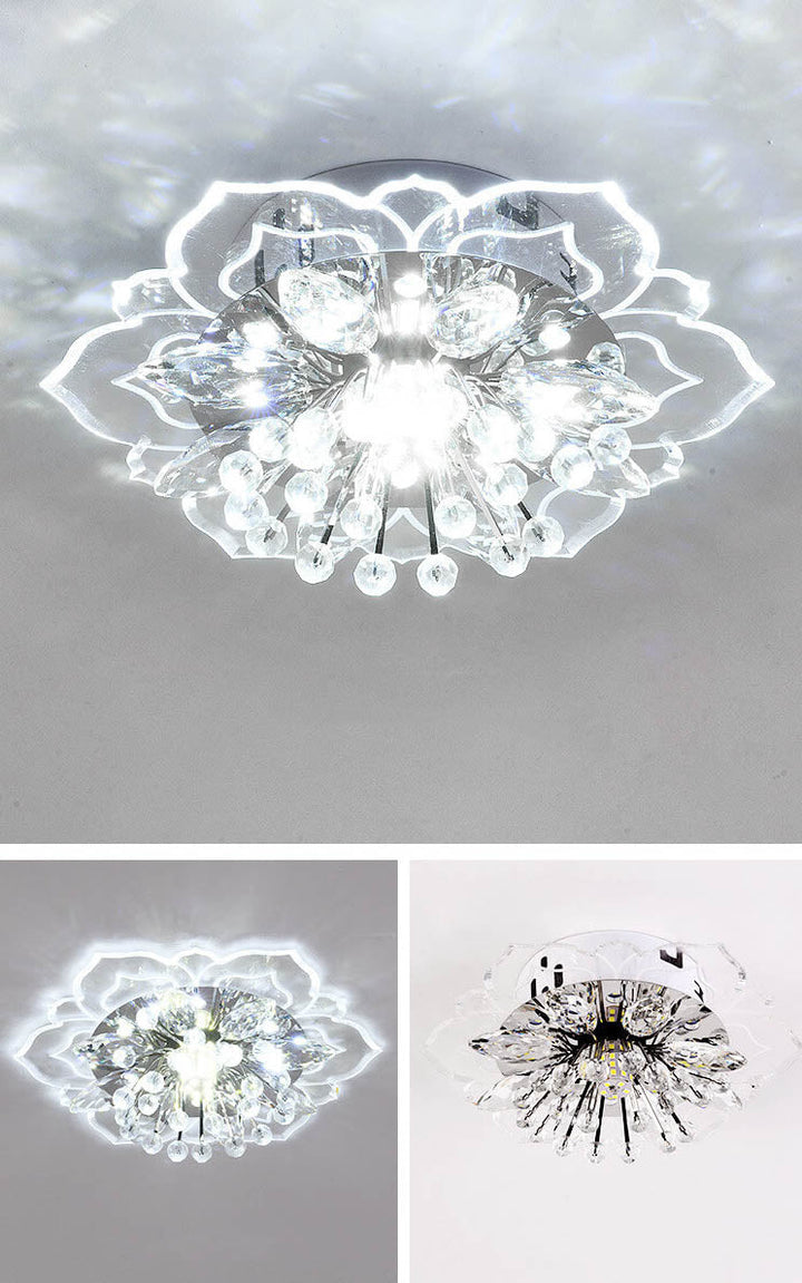 GlowPetal LED Kristall Deckenleuchte | Blumenförmig | Modernes Design | Energiesparend | Dekorative Beleuchtung