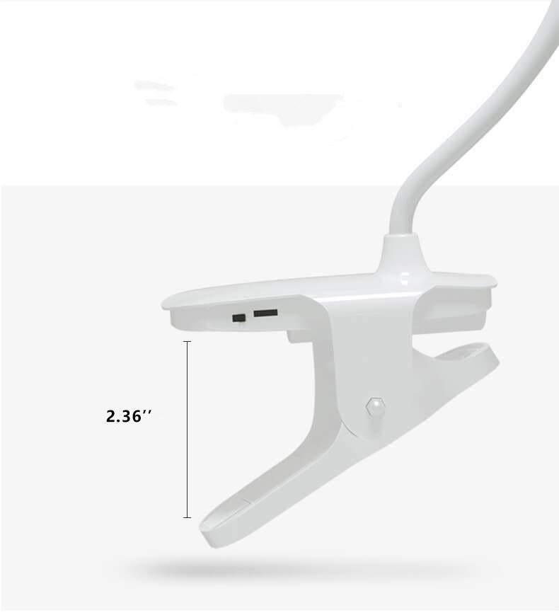 Einfache LED Clip Schreibtischlampe Wiederaufladbar Augen Schutz Nachtlicht