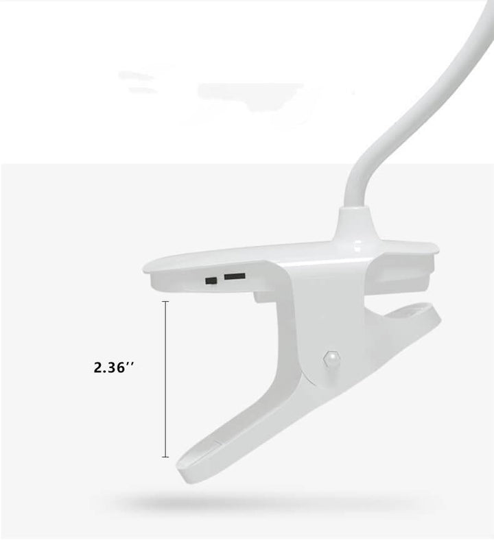 Einfache LED Clip Schreibtischlampe Wiederaufladbar Augen Schutz Nachtlicht