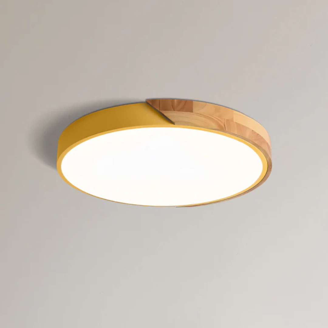 Skandinavische Holz-LED-Deckenleuchte
