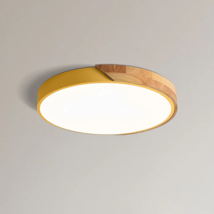 Skandinavische Holz-LED-Deckenleuchte