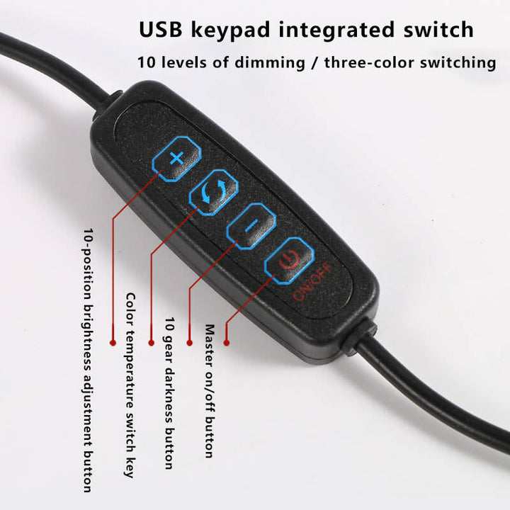 LED faltbare lange Arm Clip Augenschutz USB Lese Tischlampe