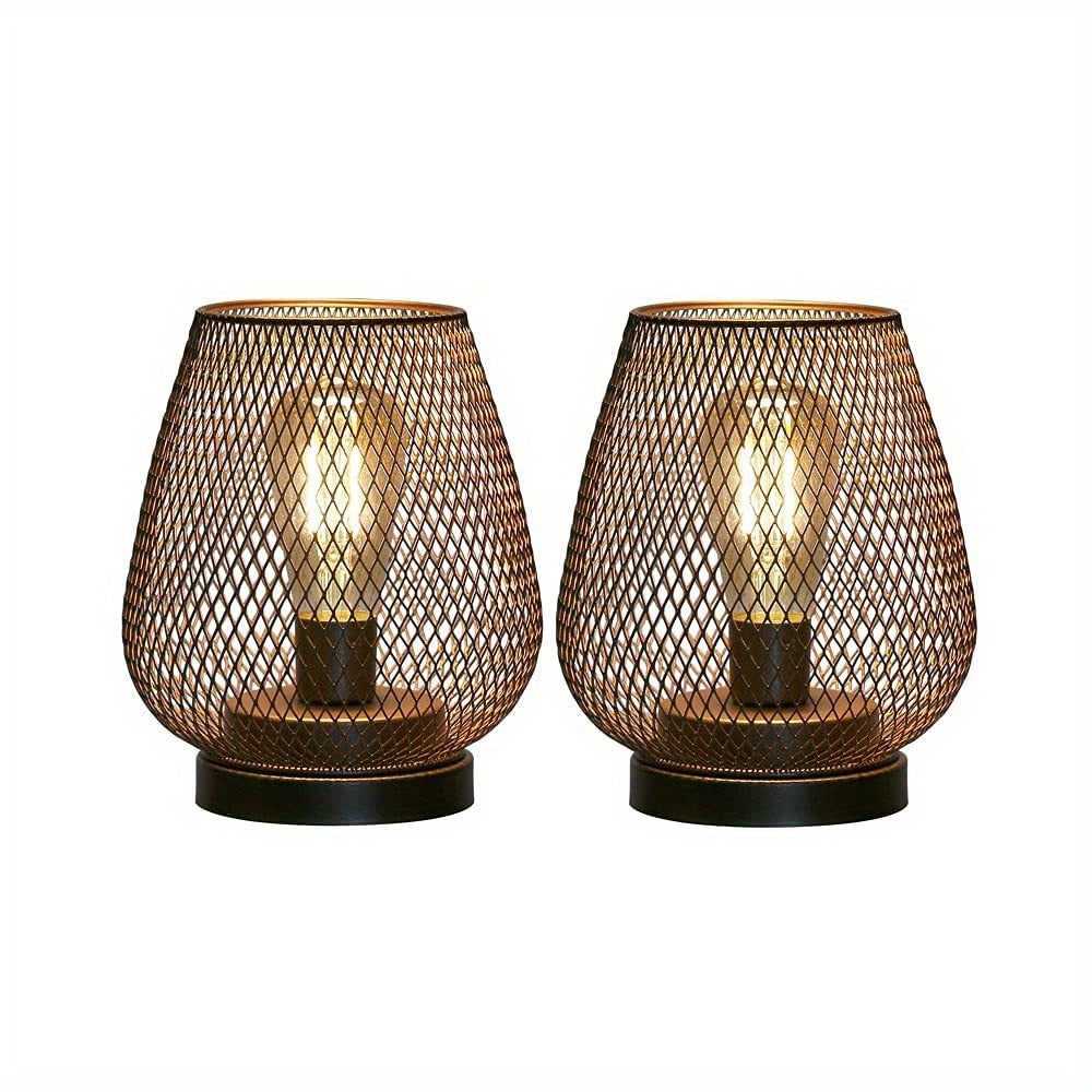 RusticMesh Tischlampen-Set Industrieller Stil und Atmosphärische Beleuchtung