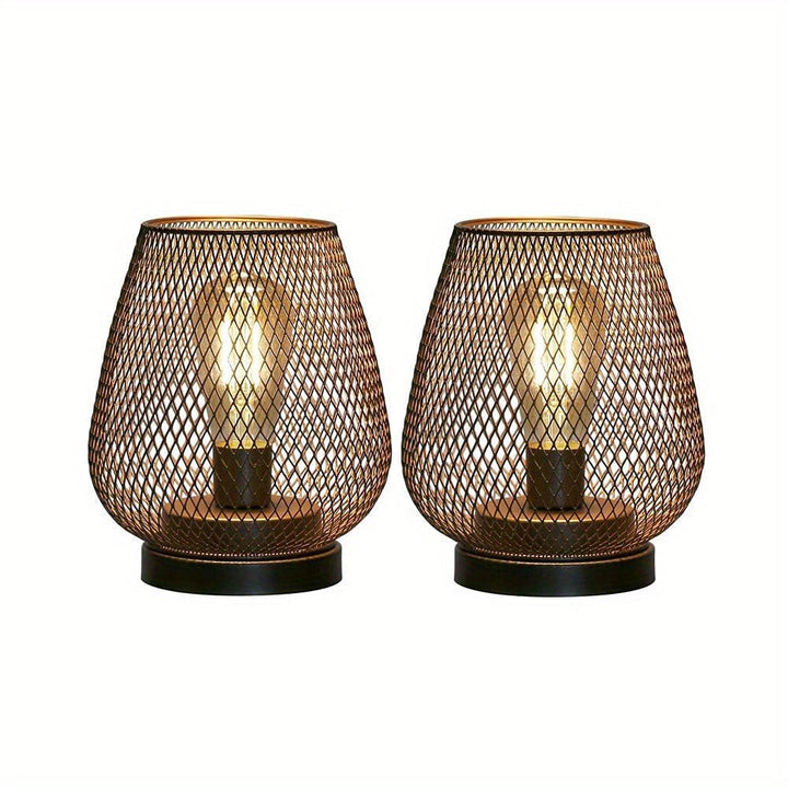 RusticMesh Tischlampen-Set Industrieller Stil und Atmosphärische Beleuchtung