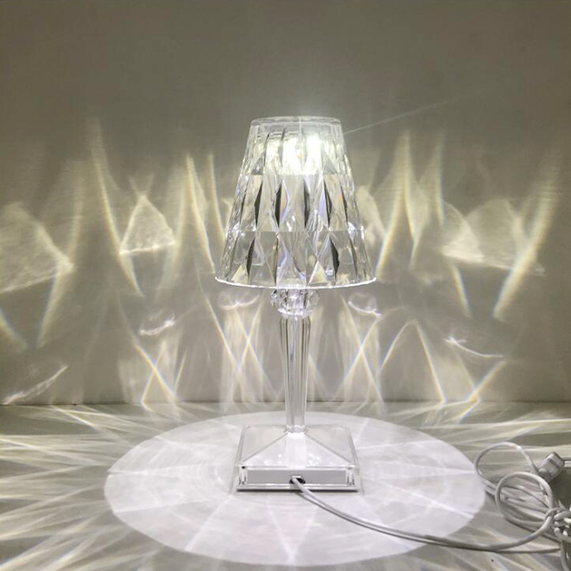 KristalGlow Touchlampe – Elegante Tischlampe mit Touchsensor und USB