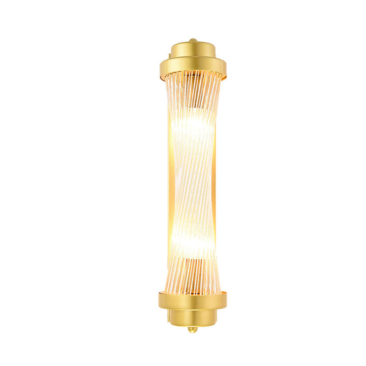 Zylinder Schlafzimmer Wandlampe Wandleuchte Vintage Klarglas 2 Köpfe Gold LED Wandbeleuchtung Fixture