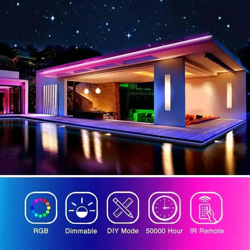 33Ft LED-Streifenlichter mit IR 44-Tasten-Fernbedienung
