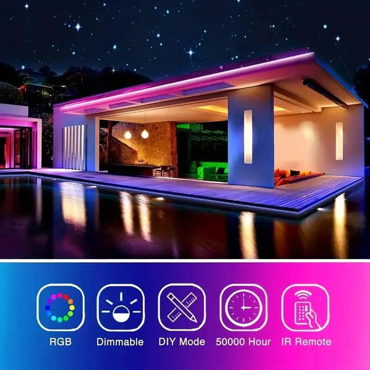 33Ft LED-Streifenlichter mit IR 44-Tasten-Fernbedienung