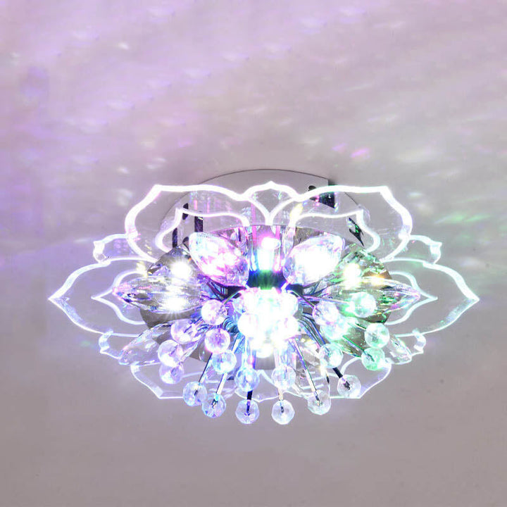 GlowPetal LED Kristall Deckenleuchte | Blumenförmig | Modernes Design | Energiesparend | Dekorative Beleuchtung