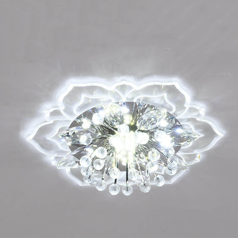 GlowPetal LED Kristall Deckenleuchte | Blumenförmig | Modernes Design | Energiesparend | Dekorative Beleuchtung