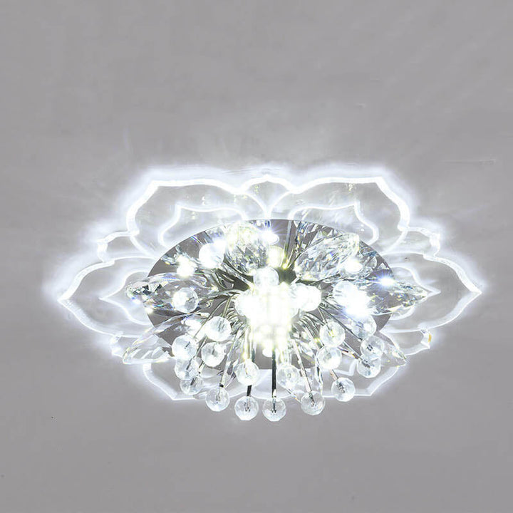 GlowPetal LED Kristall Deckenleuchte | Blumenförmig | Modernes Design | Energiesparend | Dekorative Beleuchtung