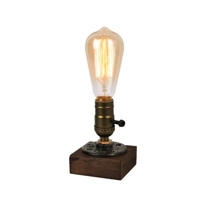 Vintage Industrial Eisen Glühbirne 1-Licht Tischlampe