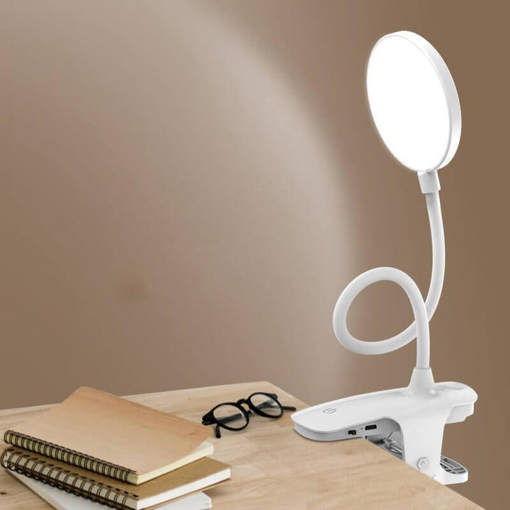 Einfache LED Clip Schreibtischlampe Wiederaufladbar Augen Schutz Nachtlicht