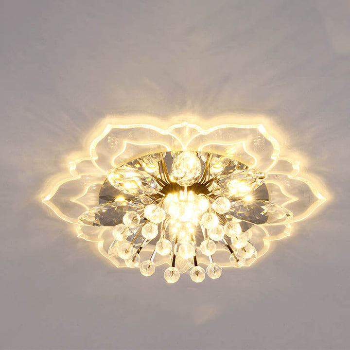 GlowPetal LED Kristall Deckenleuchte | Blumenförmig | Modernes Design | Energiesparend | Dekorative Beleuchtung