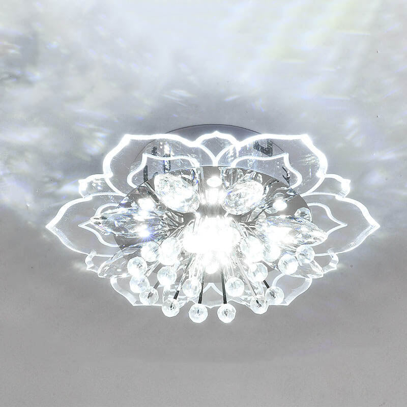 GlowPetal LED Kristall Deckenleuchte | Blumenförmig | Modernes Design | Energiesparend | Dekorative Beleuchtung