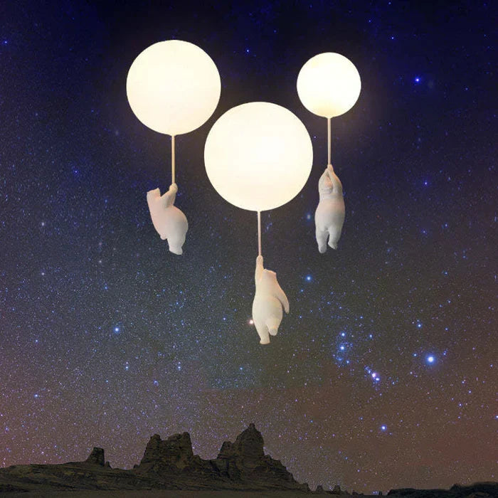 Kinder-Deckenlampe mit Bär und Ballon - CloudBear