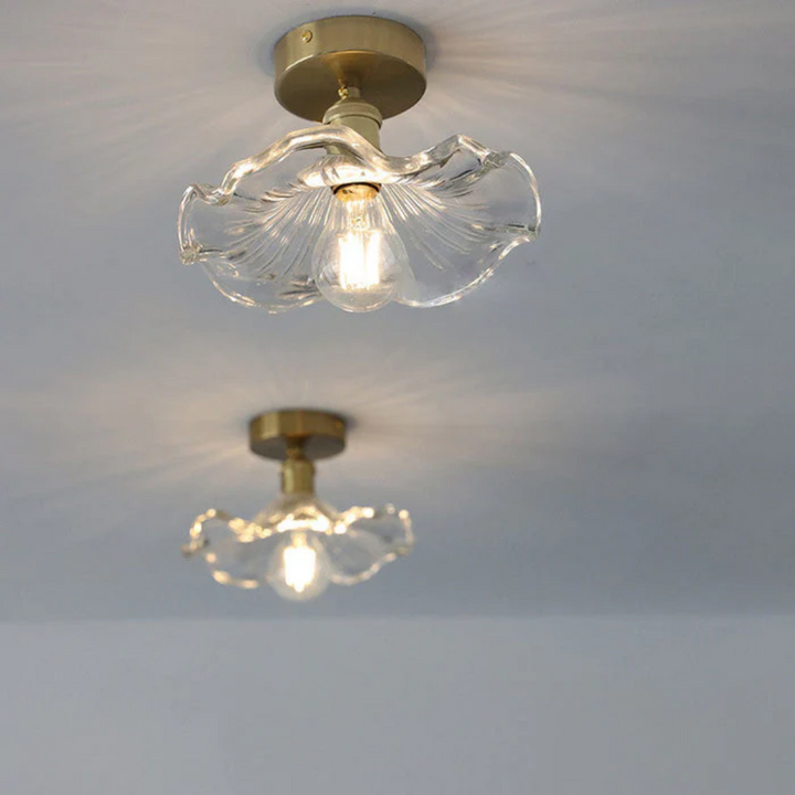 Glas Hibiskus Deckenlampe
