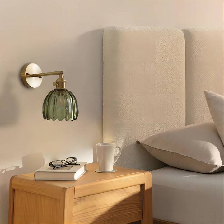 Retro-Glas-Wandlampe Tulpe