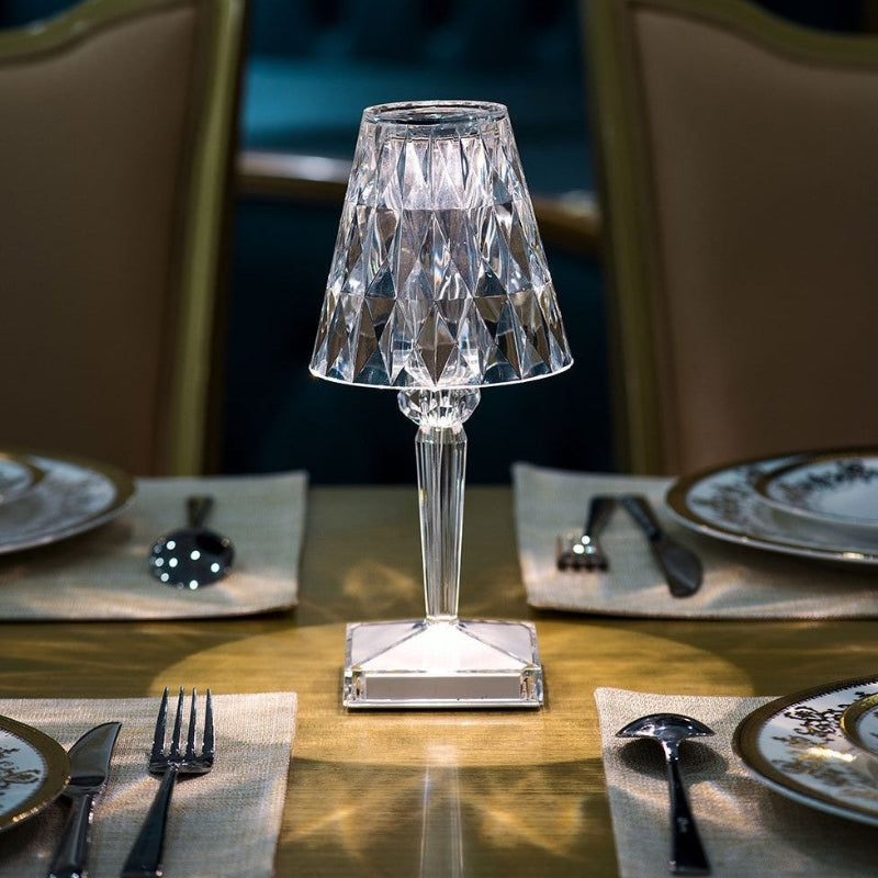 Kristall Tischlampe mit Touch-Steuerung - LumeCrystal