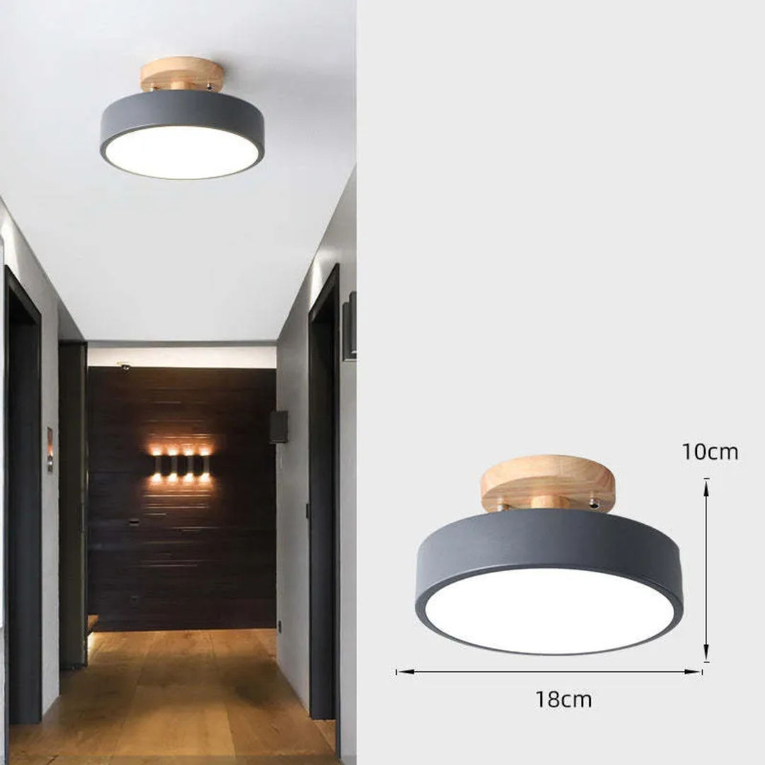 Holz LED Deckenlampe