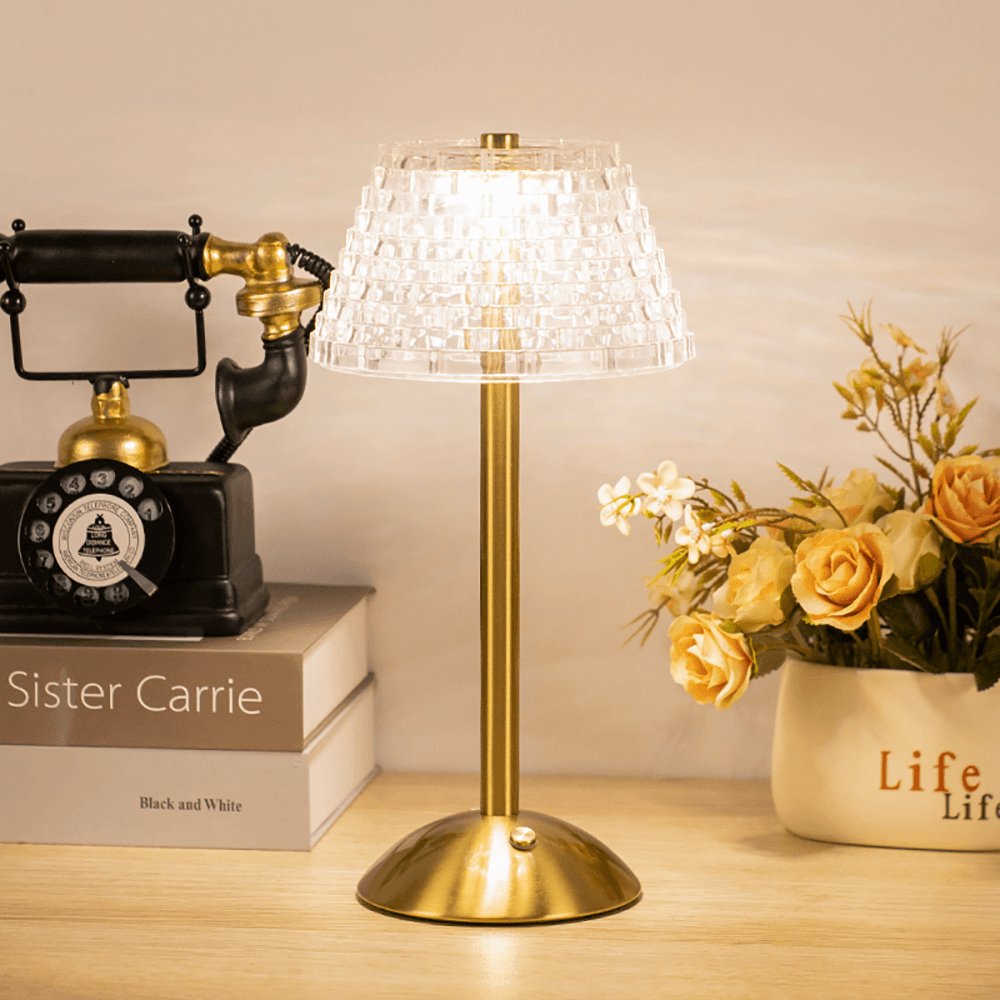 AuraGlow Tischlampe - Wiederaufladbare LED Lampe mit Dimmfunktion