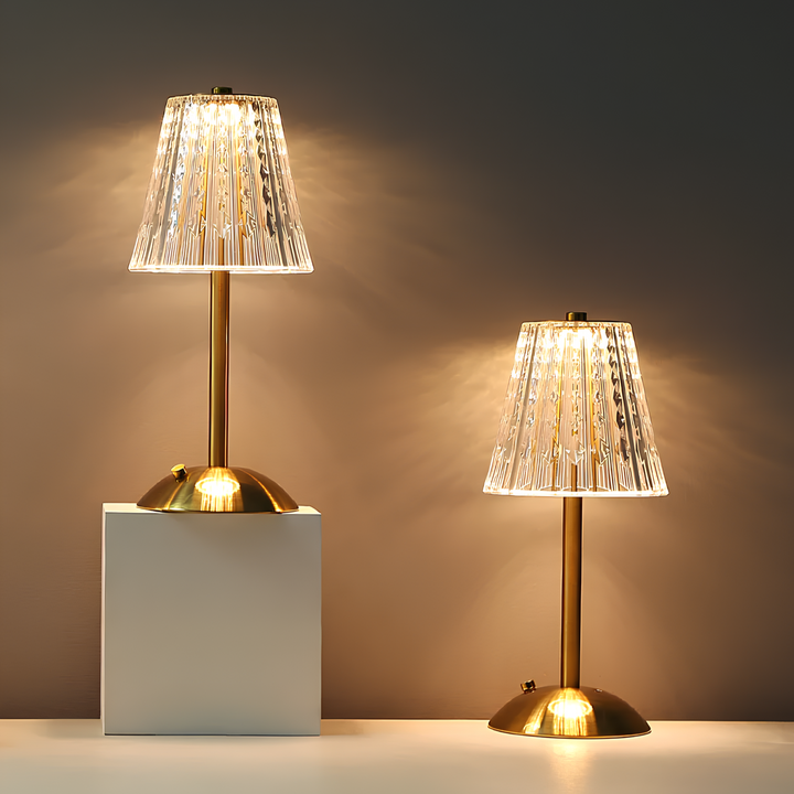 Goldene Kristall Tischlampe - Aurora Luxe