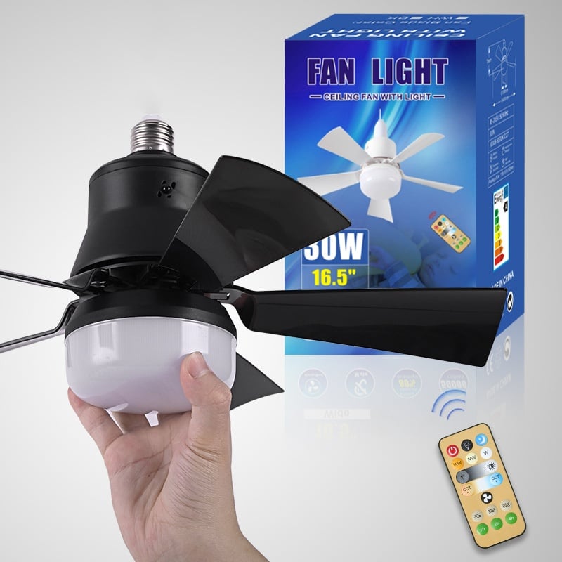 2-IN-1 TRAGBARER DECKENVENTILATOR & LICHT mit Fernbedienung