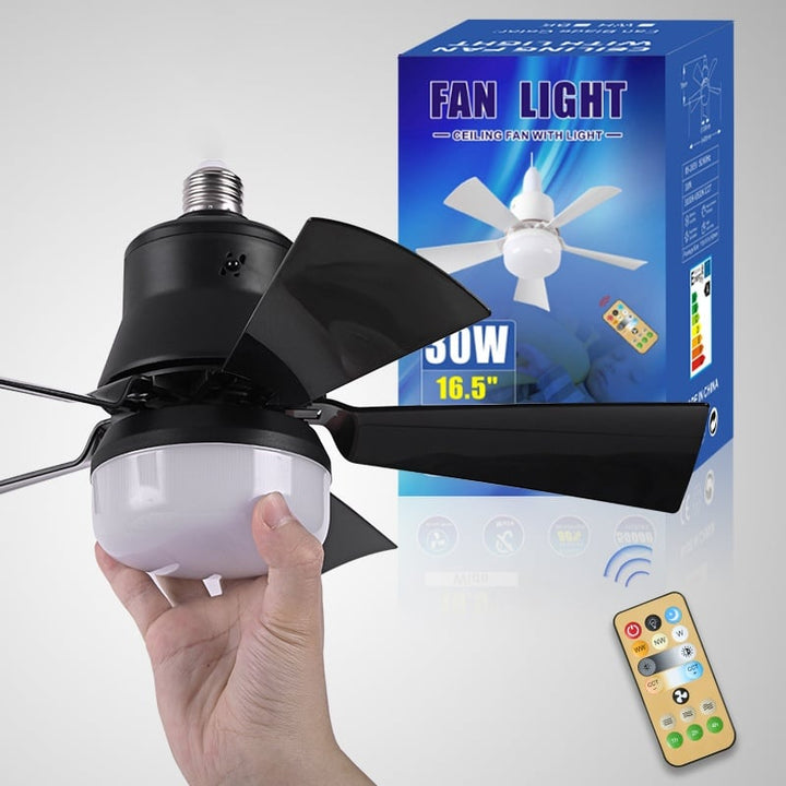 2-IN-1 TRAGBARER DECKENVENTILATOR & LICHT mit Fernbedienung