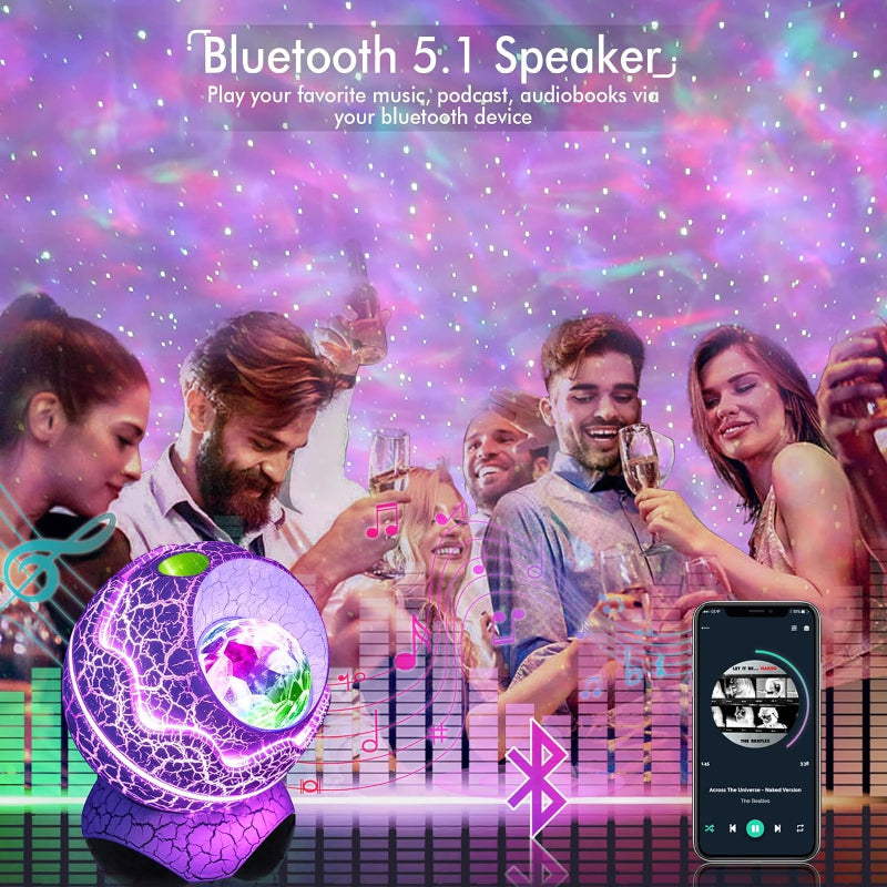 4 In 1 Stern- und Galaxie-Projektor mit Bluetooth-Lautsprecher