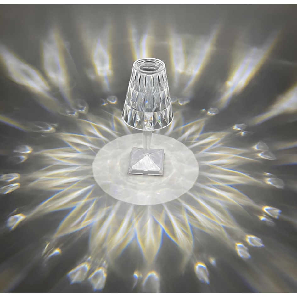 Diamond Glow - Wireless USB Crystal Shine Nachttischlampe