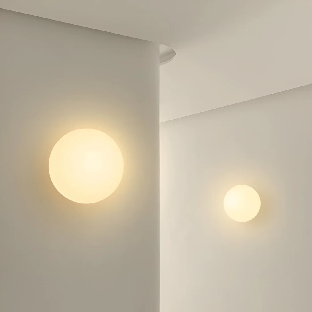 Stilvolle Glas Wandleuchte