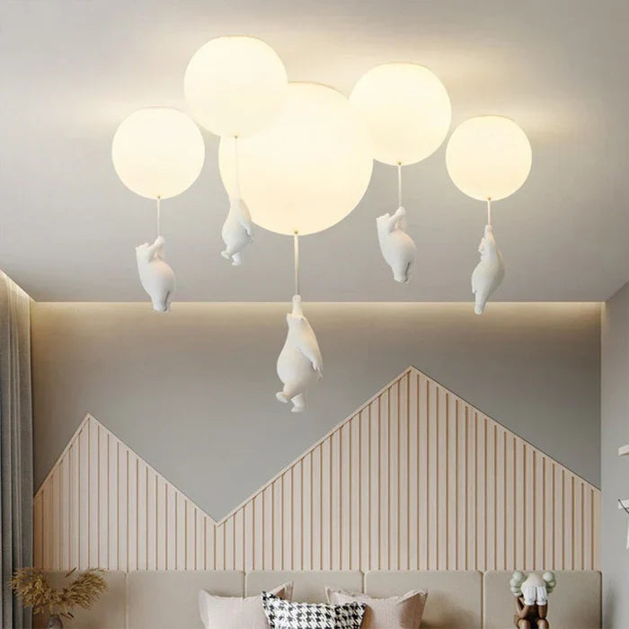 Kinder-Deckenlampe mit Bär und Ballon - CloudBear