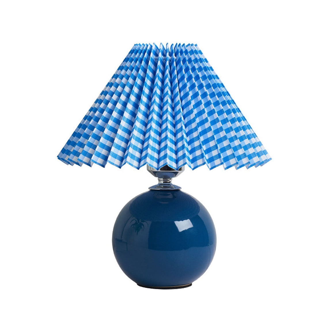 Nordic minimalist 1-Licht Tischlampe aus Keramik mit Falten
