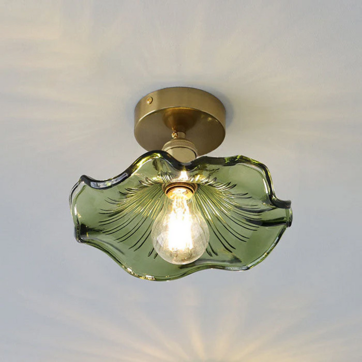 Glas Hibiskus Deckenlampe