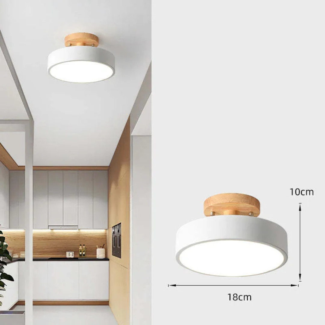 Holz LED Deckenlampe