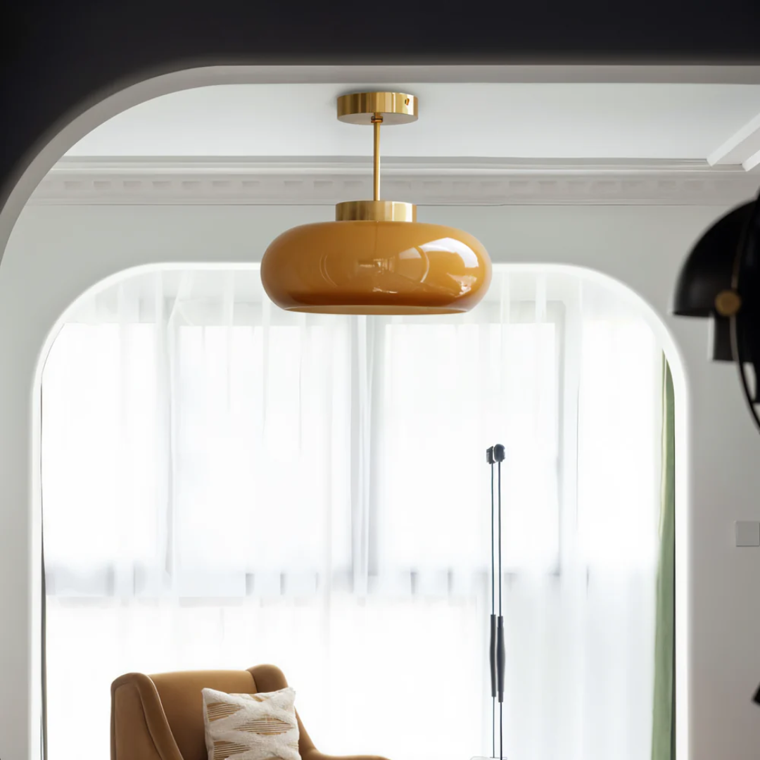 Vintage Gelbe Deckenlampe