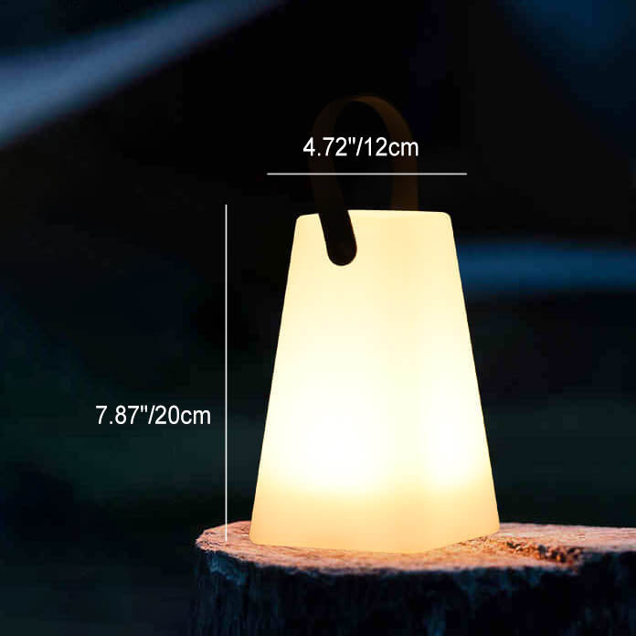 Moderne Einfachheit Kunststoff Runde Square Hand LED Tischlampe Für Outdoor Patio