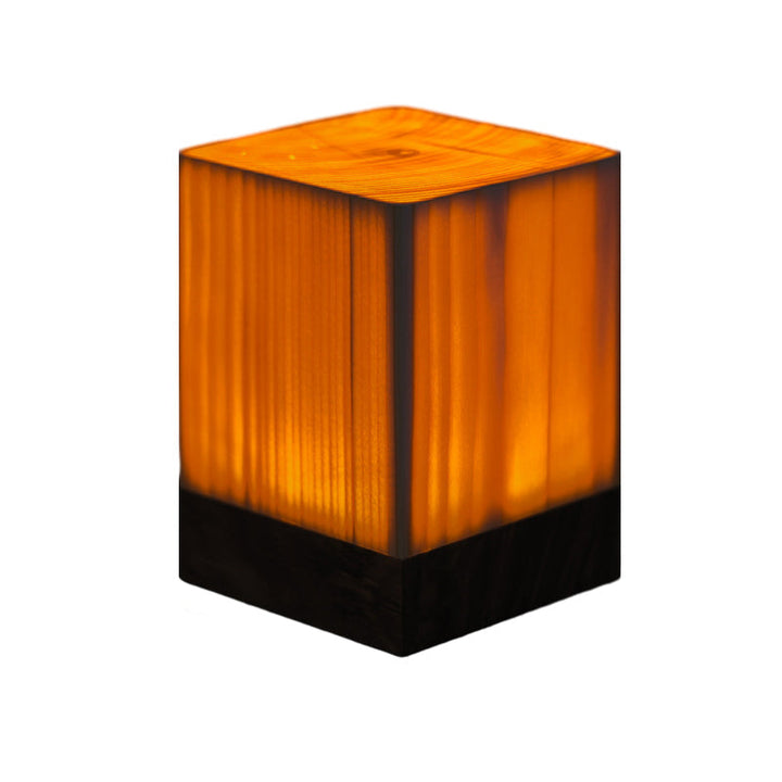 Stylische LED Tischlampe - WoodGlow