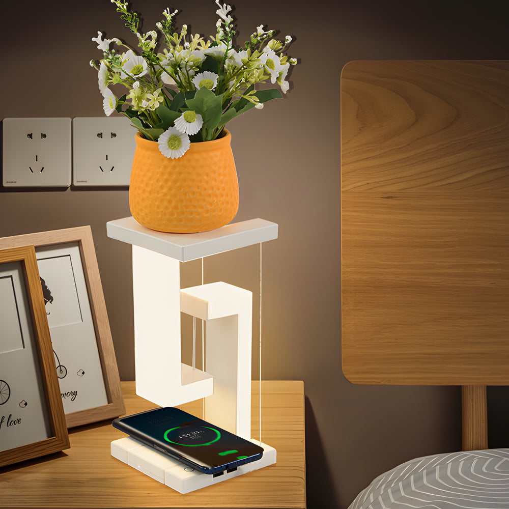 Futuristische Tischlampe mit schwebender Technologie