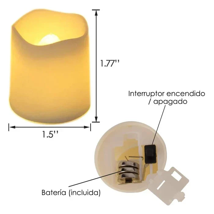 Set von 24 LED Flameless Kerzen - GlowFlicker