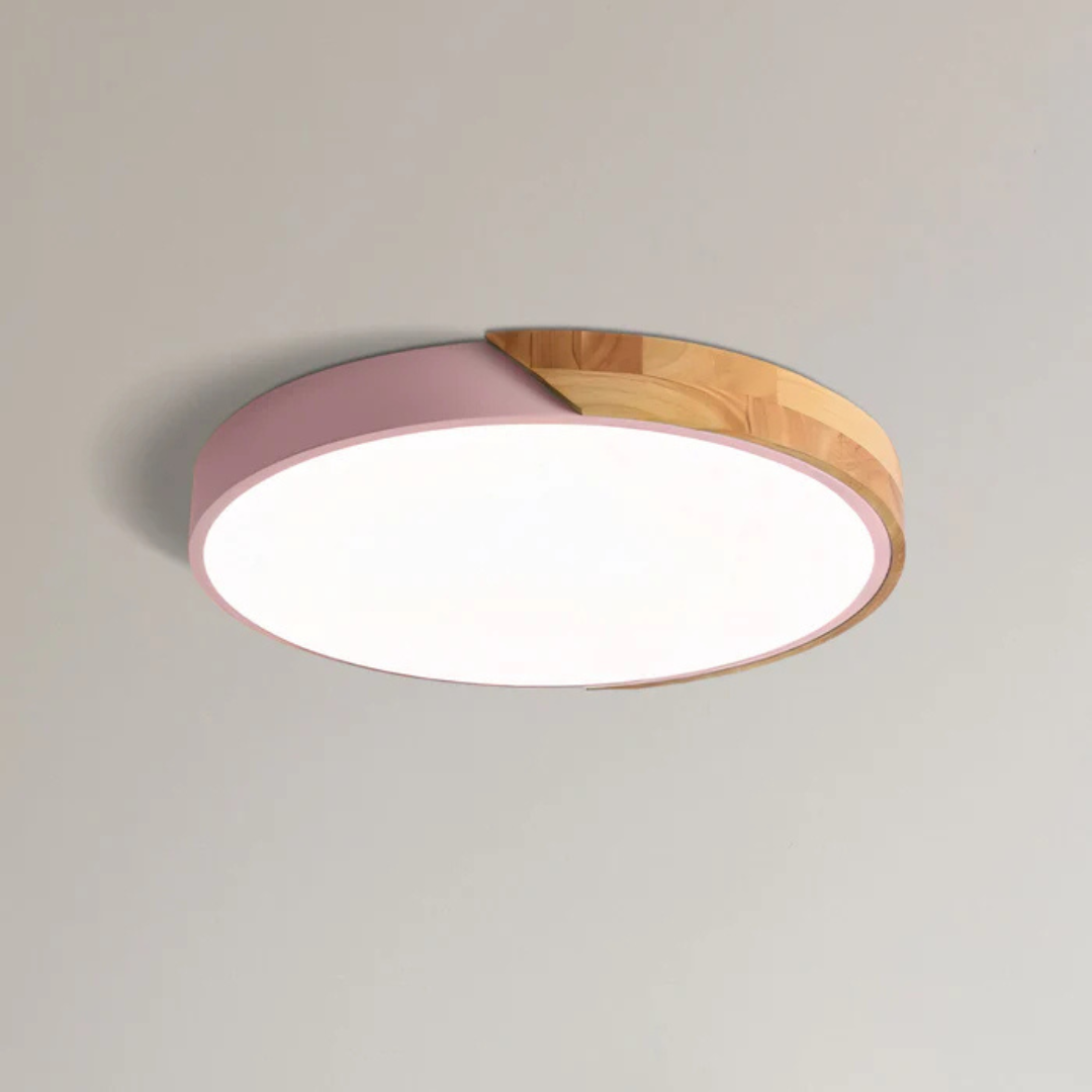 Skandinavische Holz-LED-Deckenleuchte