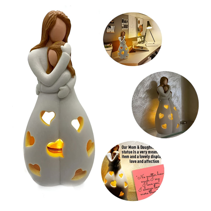 Mutter-Tochter Figur Flackernder Kerzenhalter - LoveGlow