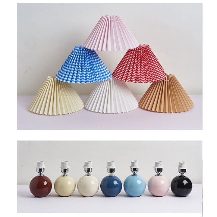 Nordic minimalist 1-Licht Tischlampe aus Keramik mit Falten
