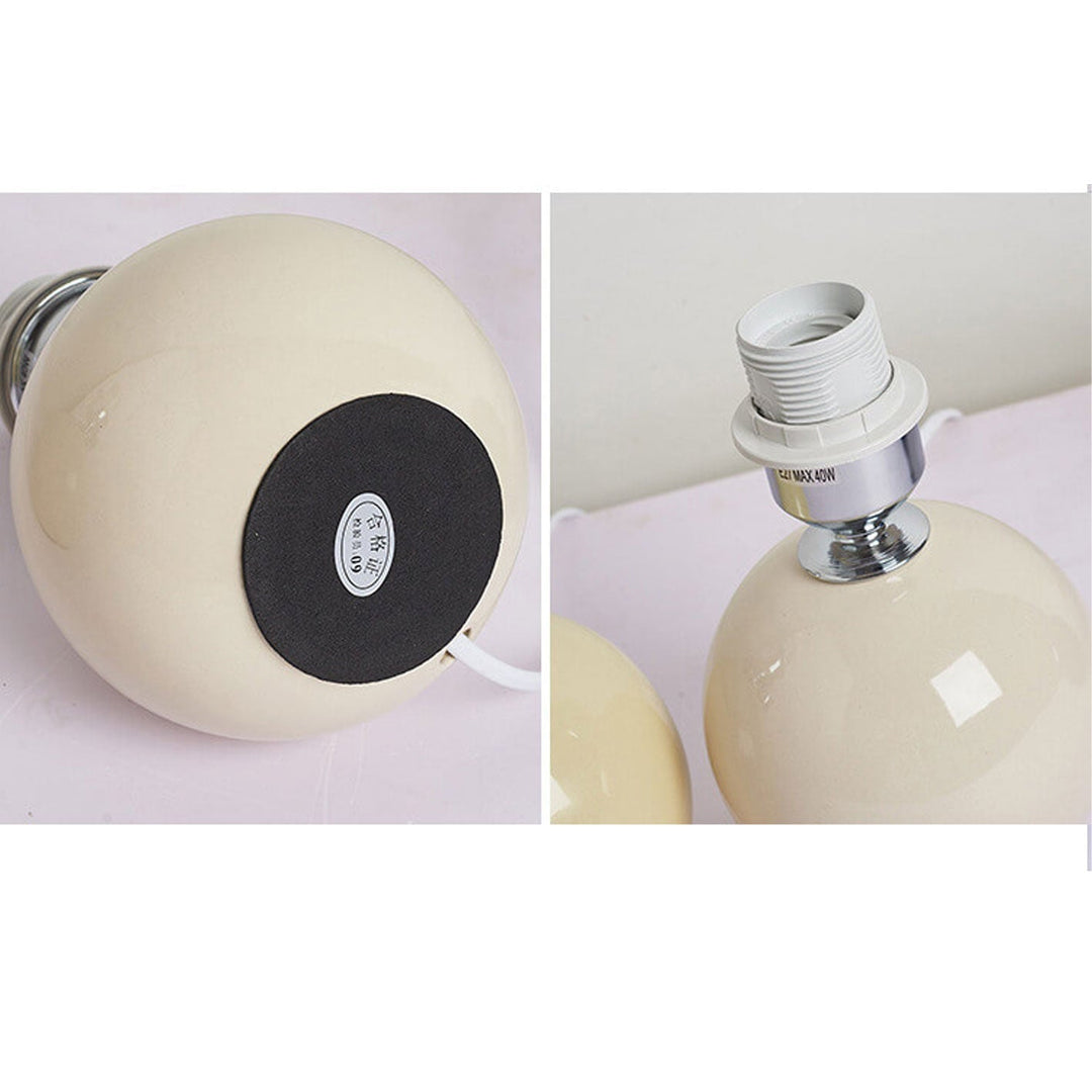 Nordic minimalist 1-Licht Tischlampe aus Keramik mit Falten