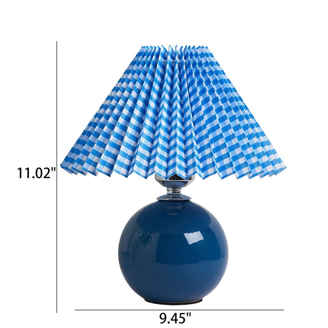 Nordic minimalist 1-Licht Tischlampe aus Keramik mit Falten