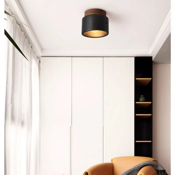 Deckenlampe mit Steinoptik