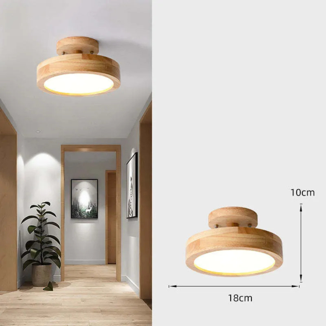 Holz LED Deckenlampe